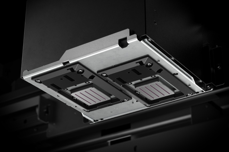 Изображение оборудования, которое позволяет выполнять печать на высокой скорости на моделях серии DGXPRESS ER от Roland DG