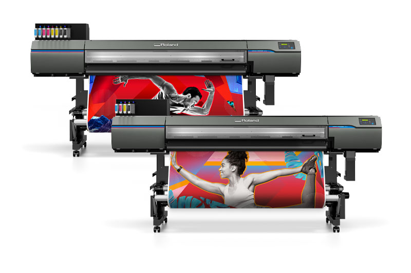 Image montrant les imprimantes à éco-solvant DGXPRESS ER-641 et ER-642 de Roland DG