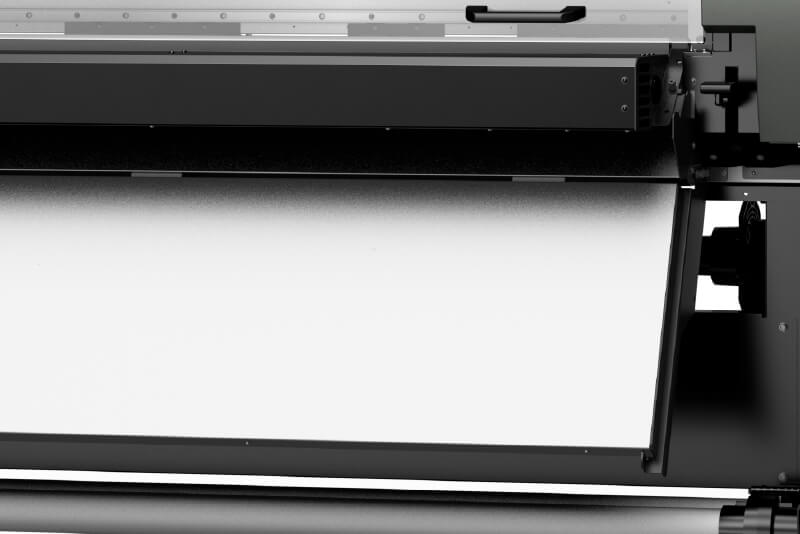 Image montrant la DGXPRESS ER-642 de Roland DG en mettant l’accent sur l’unité de séchage en option