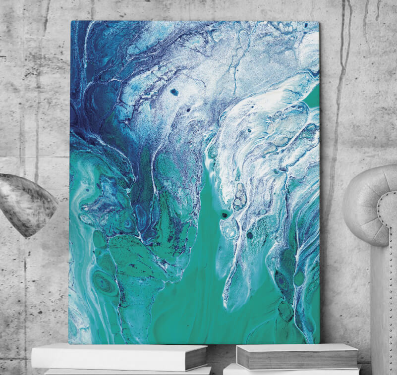 Abstract artwork printed onto canvas