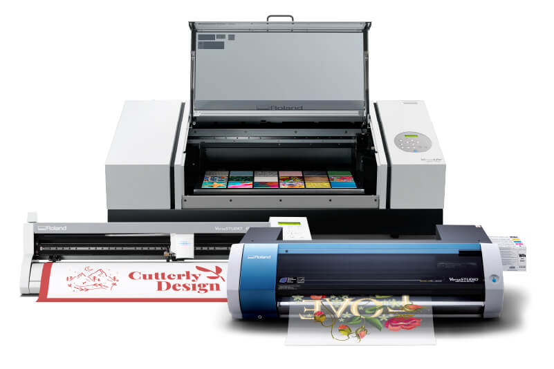 A selection of printers used for personalising products