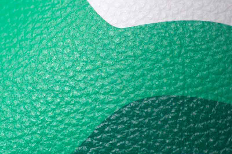 Close-up of printed leather