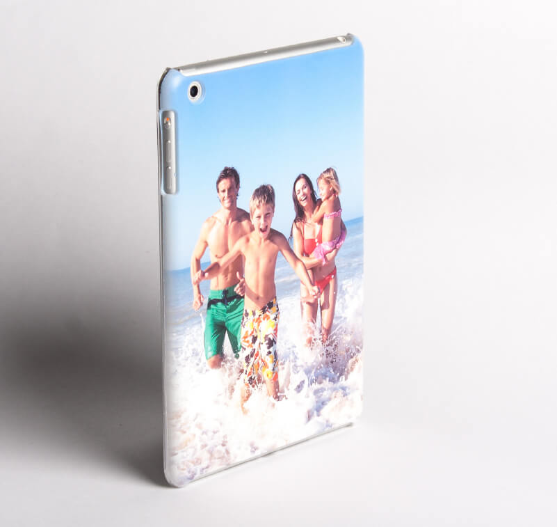 A tablet case with a custom-printed photo