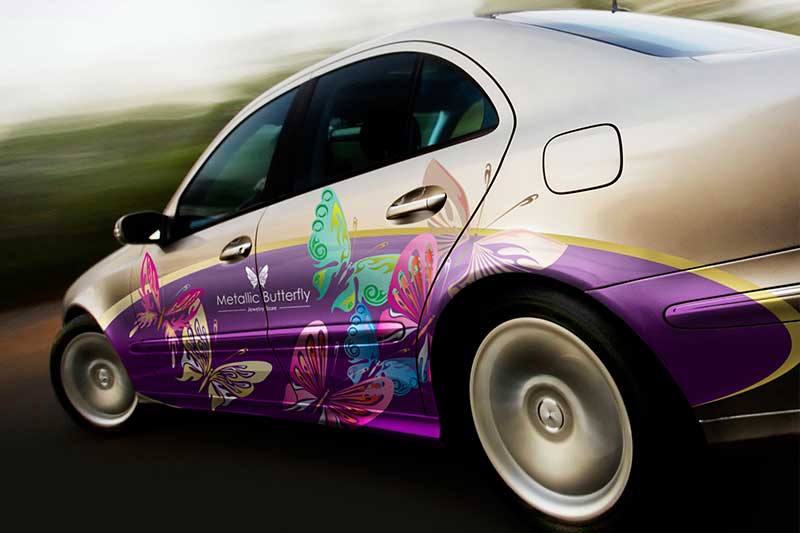 graphics met metallic inkt voor voertuigen