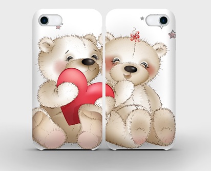 cartoon bears printed on mobile phone cases