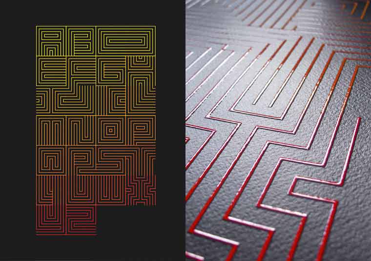 Der australische Designer Dave Foster zeigt, wie Sie komplexe Linienmuster und scharfe geometrische Formen hinzufügen können