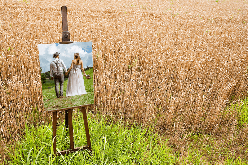 Printing wedding photos directly onto canvas