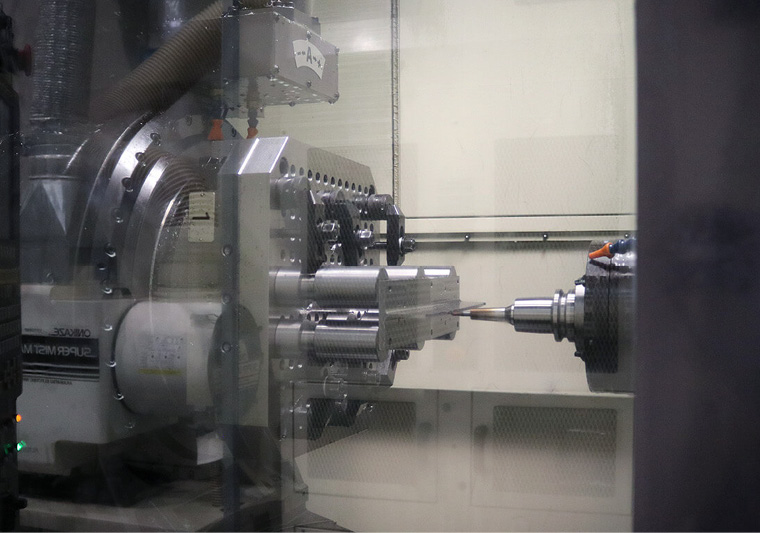 A highly precise CNC machine is used to manufacture the blades