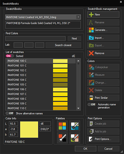 El RIP ofrece un mayor control de la correspondencia de colores Pantone, edición de imágenes y de la producción