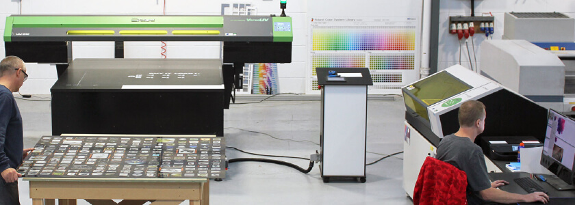 in-house personalisation equipment in use