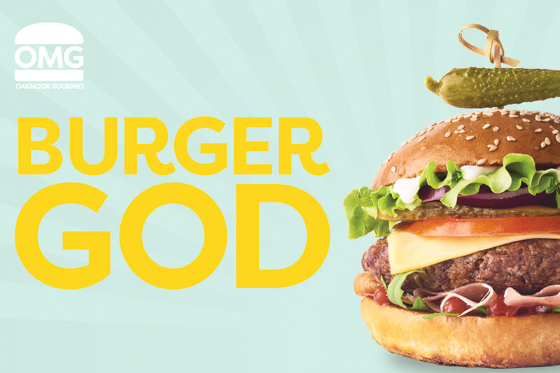 Basılı hamburger reklamı