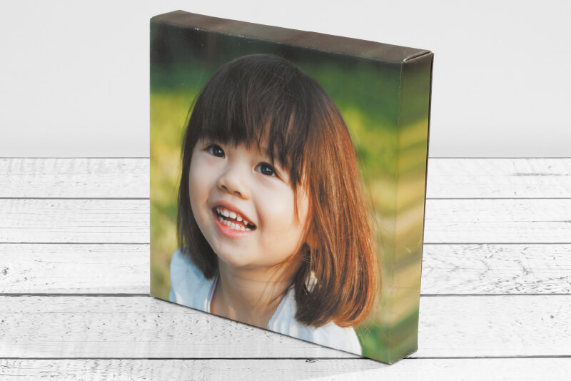 photo of a child printed on canvas