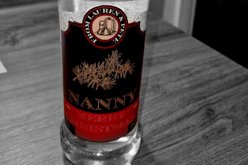 Bottle with a personalised label