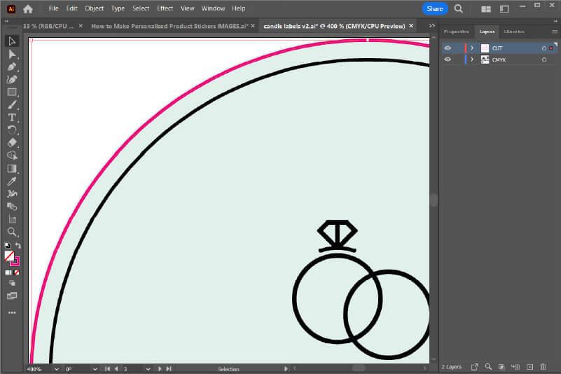 Adding cutlines in Adobe Illustrator