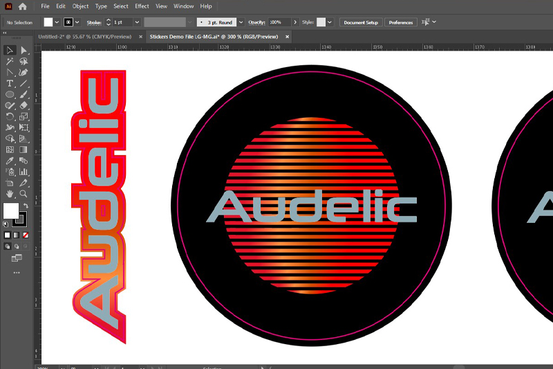 Cut lines and special gloss ink as seen in Adobe Illustrator