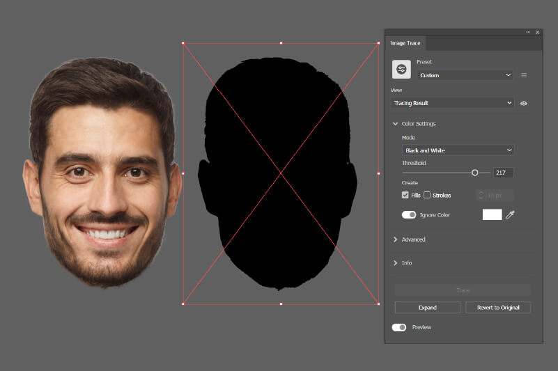 Using the Image Trace tool in Adobe Illustrator