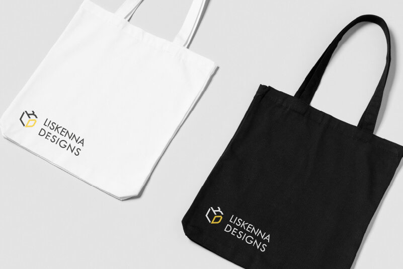 Two branded shopping bags
