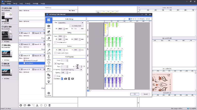 Biblioteca de sistemas de colores Roland en VersaWorks 6