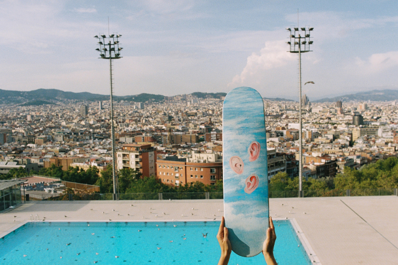 Image of a decorated skateboard