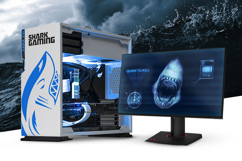 Shark Gaming personaliseert computers met behulp van een Roland VersaUV LEF-300 UV-printer