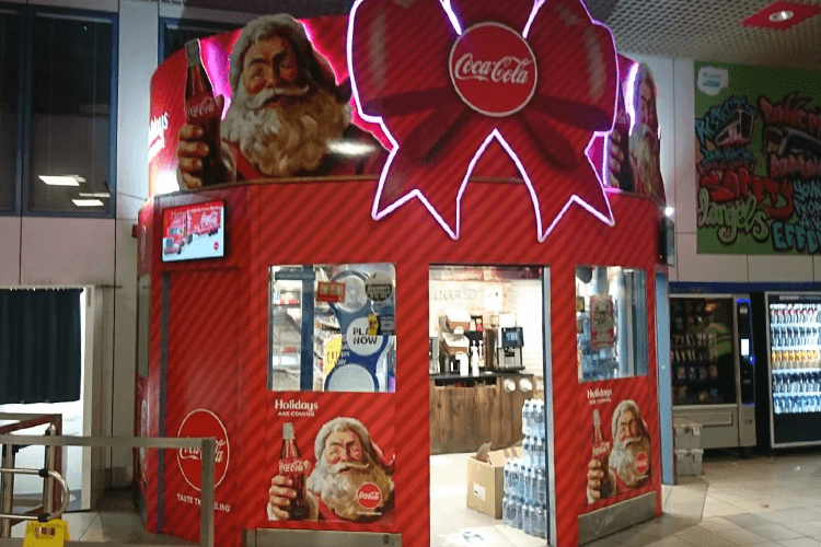 Vinehall Displays create a display for coca cola's campaign