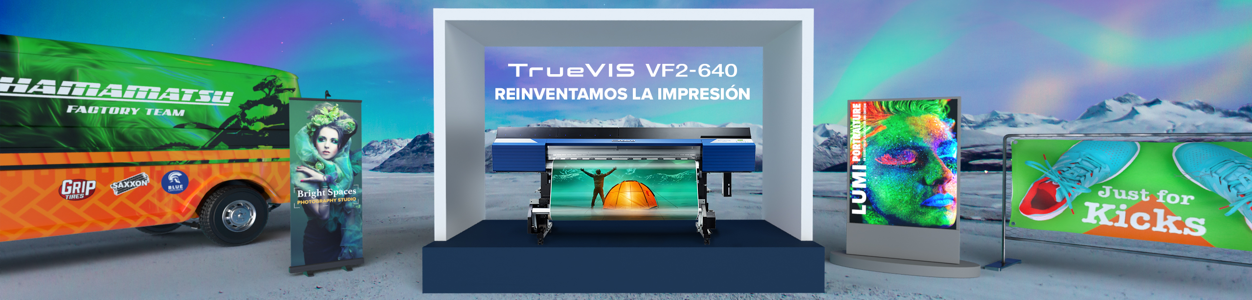 La impresora de gran formato TrueVIS VF2-640 es la nueva espectacular incorporación a la ya destacable gama TrueVIS de Roland DG.