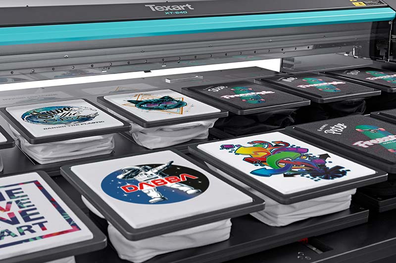 Roland XT-640S DTG berendezéssel nyomtatott pólók 