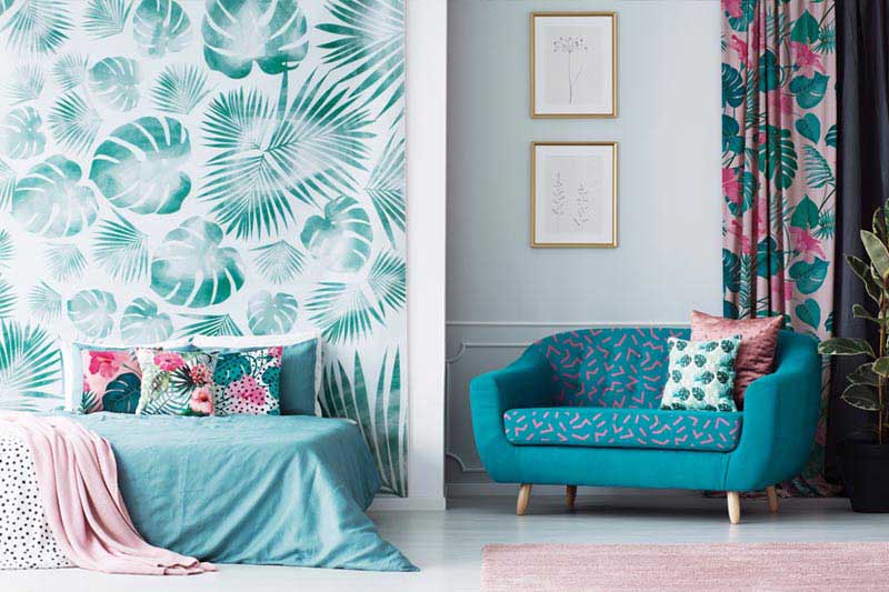 Utilice la ZT-1900 para crear complementos del hogar, como por ejemplo telas para sofás cojines y papel decorativo.