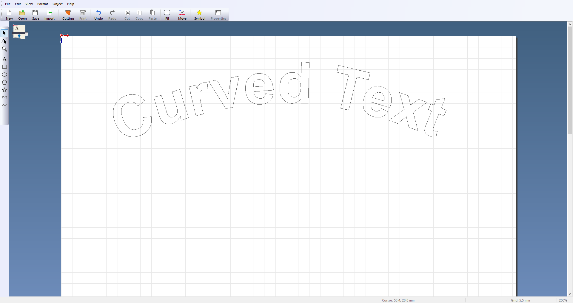 Curved text using CutStudio by Roland DG