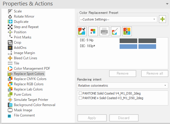 Автоматическая замена спотовых цветов — ПО ErgoSoft Roland Edition 3 для обработки растровых изображений