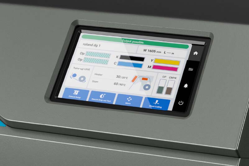 Touch screen on a TrueVIS AP-640 resin/latex printer