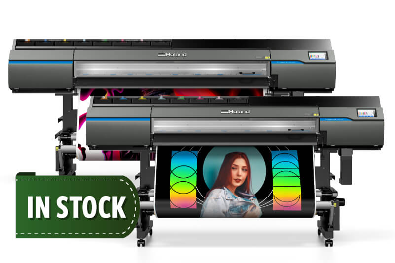 Roland DG's Truevis VG3-540 & VG3-640 printing colourful images, and they are is still available from our stock to be delivered before the end of the year if you order now!